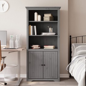 Librería BODO madera maciza de pino gris 82x40x173 cm de vidaXL, Librerías y estanterías - Ref: Foro24-355058, Precio: 188,18...