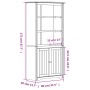 Librería BODO madera maciza de pino gris 82x40x173 cm de vidaXL, Librerías y estanterías - Ref: Foro24-355058, Precio: 188,18...