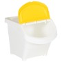 Cubos de basura apilables con tapa 3 uds PP blanco 78 L de vidaXL, Cubos de la basura y papeleras - Ref: Foro24-364068, Preci...