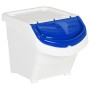 Cubos de basura apilables con tapa 3 uds PP blanco 78 L de vidaXL, Cubos de la basura y papeleras - Ref: Foro24-364068, Preci...