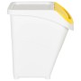 Cubos de basura apilables con tapa 3 uds PP blanco 120 L de vidaXL, Cubos de la basura y papeleras - Ref: Foro24-364070, Prec...