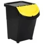 Cubos de basura apilables con tapa 3 uds PP negro 120 L de vidaXL, Cubos de la basura y papeleras - Ref: Foro24-364071, Preci...