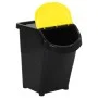 Cubos de basura apilables con tapa 3 uds PP negro 120 L de vidaXL, Cubos de la basura y papeleras - Ref: Foro24-364071, Preci...