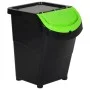 Cubos de basura apilables con tapa 3 uds PP negro 120 L de vidaXL, Cubos de la basura y papeleras - Ref: Foro24-364071, Preci...