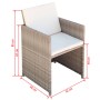 Sillas de jardín con cojines 2 unidades ratán sintético beige de vidaXL, Sillas de jardín - Ref: Foro24-42561, Precio: 135,25...