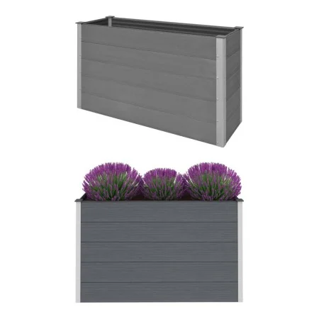 Arriate de WPC gris 150x50x91 cm de vidaXL, Maceteros y jardineras - Ref: Foro24-43608, Precio: 358,21 €, Descuento: %