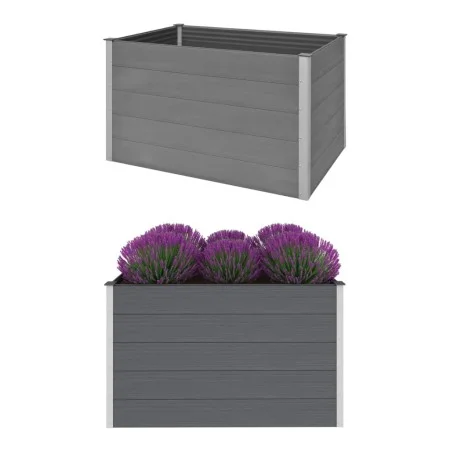 Arriate de WPC gris 150x100x91 cm de vidaXL, Maceteros y jardineras - Ref: Foro24-43610, Precio: 400,85 €, Descuento: %