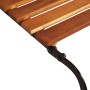Tumbona ajustable de madera maciza de acacia y patas de acero de vidaXL, Tumbonas - Ref: Foro24-44394, Precio: 120,09 €, Desc...