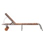 Tumbona ajustable de madera maciza de acacia y patas de acero de vidaXL, Tumbonas - Ref: Foro24-44394, Precio: 120,09 €, Desc...