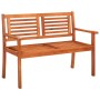 Banco de jardín de 2 plazas madera maciza eucalipto 120 cm de vidaXL, Bancos de jardín - Ref: Foro24-44398, Precio: 182,49 €,...