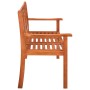 Banco de jardín 3 plazas madera maciza de eucalipto 150 cm de vidaXL, Bancos de jardín - Ref: Foro24-44399, Precio: 189,41 €,...