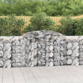 Cestas de gaviones 4 uds forma de arco hierro 300x50x100/120 cm en Macetas y jardineras | Comprar online en Foru.es