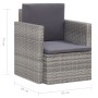 Sillón de jardín con cojines ratán sintético gris de vidaXL, Sillas de jardín - Ref: Foro24-45781, Precio: 117,81 €, Descuent...