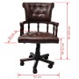 Silla de oficina giratoria marrón de vidaXL, Sillas de oficina - Ref: Foro24-20042, Precio: 303,93 €, Descuento: %