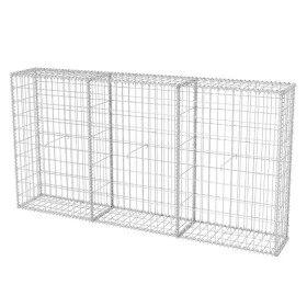 Wandkorb aus verzinktem Stahl 200x30x100 cm von vidaXL, Zaunpaneele - Ref: Foro24-142548, Preis: 92,02 €, Rabatt: %