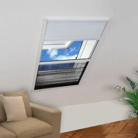 Mosquitera plisada para ventanas aluminio 80x100cm com sombrilla de vidaXL, Mosquiteras para ventanas - Ref: Foro24-142616, P...