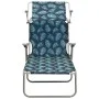 Tumbona con toldo acero estampado de hojas de vidaXL, Tumbonas - Ref: Foro24-310338, Precio: 95,82 €, Descuento: %