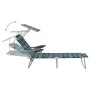 Tumbona con toldo acero estampado de hojas de vidaXL, Tumbonas - Ref: Foro24-310338, Precio: 95,82 €, Descuento: %