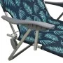 Tumbona con toldo acero estampado de hojas de vidaXL, Tumbonas - Ref: Foro24-310338, Precio: 95,82 €, Descuento: %