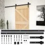 Puerta corredera con herrajes madera maciza de pino 90x210 cm de vidaXL, Puertas - Ref: Foro24-3057499, Precio: 183,81 €, Des...