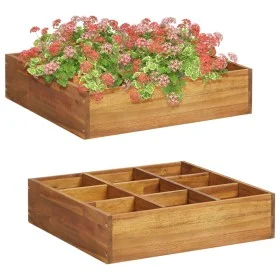 Arriate de especias madera maciza de acacia 60x60x15 cm de vidaXL, Maceteros y jardineras - Ref: Foro24-46575, Precio: 40,49 ...
