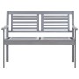 Banco de jardín 2 plazas madera maciza eucalipto gris 120 cm de vidaXL, Bancos de jardín - Ref: Foro24-47294, Precio: 173,41 ...