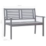 Banco de jardín 2 plazas madera maciza eucalipto gris 120 cm de vidaXL, Bancos de jardín - Ref: Foro24-47294, Precio: 173,41 ...