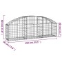 Cesta de gaviones forma arco hierro galvanizado 150x30x40/60 cm en Macetas y jardineras | Comprar online en Foru.es