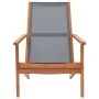Silla de jardín madera maciza de eucalipto y textilene gris de vidaXL, Sillas de jardín - Ref: Foro24-48695, Precio: 88,74 €,...