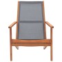 Silla de jardín madera maciza de eucalipto y textilene gris de vidaXL, Sillas de jardín - Ref: Foro24-48695, Precio: 91,90 €,...