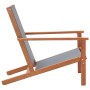 Silla de jardín madera maciza de eucalipto y textilene gris de vidaXL, Sillas de jardín - Ref: Foro24-48695, Precio: 91,90 €,...