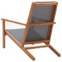 Silla de jardín madera maciza de eucalipto y textilene gris de vidaXL, Sillas de jardín - Ref: Foro24-48695, Precio: 88,74 €,...