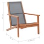 Silla de jardín madera maciza de eucalipto y textilene gris de vidaXL, Sillas de jardín - Ref: Foro24-48695, Precio: 91,90 €,...