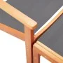 Silla de jardín con reposapiés madera eucalipto textilene gris de vidaXL, Sillas de jardín - Ref: Foro24-48696, Precio: 114,4...