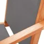 Silla de jardín con reposapiés madera eucalipto textilene gris de vidaXL, Sillas de jardín - Ref: Foro24-48696, Precio: 114,4...
