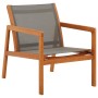 Silla de jardín madera maciza de eucalipto y textilene gris de vidaXL, Sillas de jardín - Ref: Foro24-48697, Precio: 107,85 €...