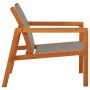 Silla de jardín madera maciza de eucalipto y textilene gris de vidaXL, Sillas de jardín - Ref: Foro24-48697, Precio: 107,85 €...