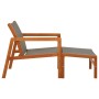Silla de jardín con reposapiés madera eucalipto textilene gris de vidaXL, Sillas de jardín - Ref: Foro24-48698, Precio: 152,0...