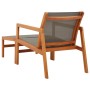 Silla de jardín con reposapiés madera eucalipto textilene gris de vidaXL, Sillas de jardín - Ref: Foro24-48698, Precio: 152,0...