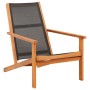 Silla de jardín madera maciza de eucalipto y textilene negro de vidaXL, Sillas de jardín - Ref: Foro24-48699, Precio: 96,22 €...