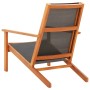 Silla de jardín madera maciza de eucalipto y textilene negro de vidaXL, Sillas de jardín - Ref: Foro24-48699, Precio: 96,22 €...