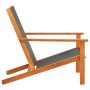 Silla de jardín madera maciza de eucalipto y textilene negro de vidaXL, Sillas de jardín - Ref: Foro24-48699, Precio: 96,22 €...