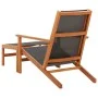 Silla de jardín con reposapiés madera de eucalipto y textilene de vidaXL, Sillas de jardín - Ref: Foro24-48700, Precio: 124,3...