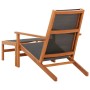 Silla de jardín con reposapiés madera de eucalipto y textilene de vidaXL, Sillas de jardín - Ref: Foro24-48700, Precio: 124,9...