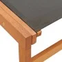 Silla de jardín con reposapiés madera de eucalipto y textilene de vidaXL, Sillas de jardín - Ref: Foro24-48700, Precio: 124,3...