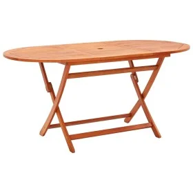 Folding garden table made of solid eucalyptus wood 160x85x74 cm by vidaXL, Garden tables - Ref: Foro24-48703, Price: 143,78 €...