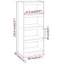 Estantería/divisor de espacios madera de pino 60x30x135,5 cm de vidaXL, Librerías y estanterías - Ref: Foro24-808168, Precio:...