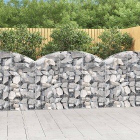 Cesta gaviones forma arco hierro galvanizado 150x30x100/120 cm en Macetas y jardineras | Comprar online en Foru.es
