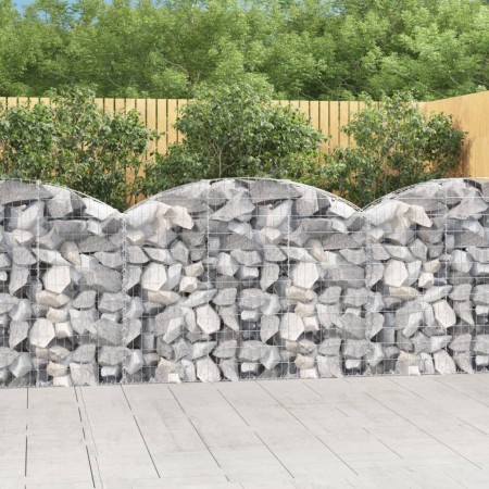 Cesta gaviones forma arco hierro galvanizado 150x30x100/120 cm en Macetas y jardineras | Comprar online en Foru.es