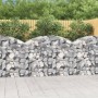 Cesta gaviones forma arco hierro galvanizado 150x30x100/120 cm en Macetas y jardineras | Comprar online en Foru.es